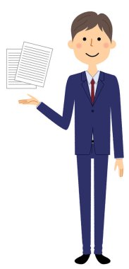 İşadamı, öneri / önerilen genç işadamı gösteren bir örnek bulunmaktadır.