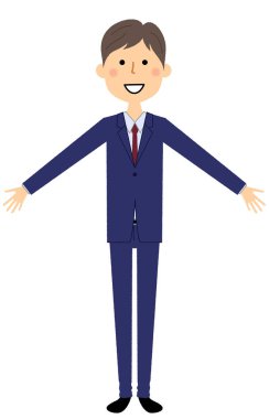 İşadamı, iki kolumu açılan / iki kolu yayılır genç bir adam bir örnektir.