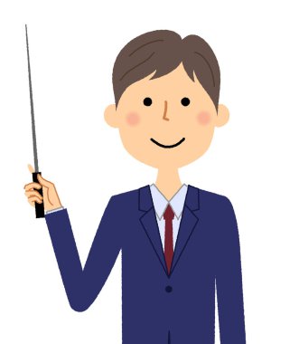 İşadamı, işaretçi stick / sadık bir işaret bir işadamı bir örnektir.