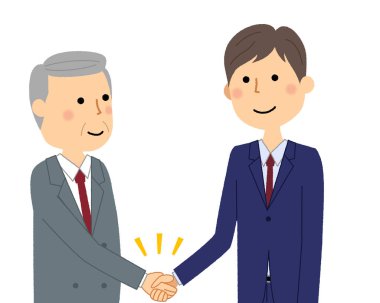 İşadamı, Shake el/el sıkışan bir işadamı gösterimi.