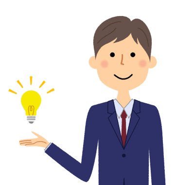 İşadamı, öneri / önerilen genç işadamı gösteren bir örnek bulunmaktadır.