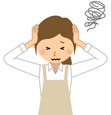 Kafa/A kadın bir önlük içinde tutmak için önlük giyen kadın başını tutan bir örnektir.