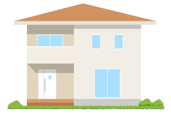 戸建建物住宅の住宅 の図を建物戸建 — ストックベクタ
