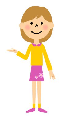 Yol gösterir kız / kız yol gösterir resmi bir.