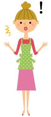 Sürpriz kadınlar önlük / bir önlük şaşırtıcı kadınsı bir örnektir.