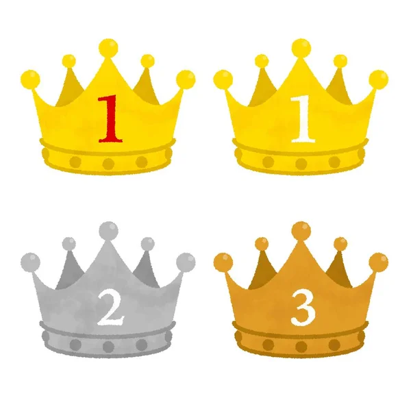 Ranking Crown Crown Material Ranking — Stock Vector