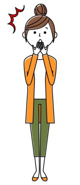 - Genç bir kadın, anne, şaşırmak için. - Harika bir genç kadının resmi..