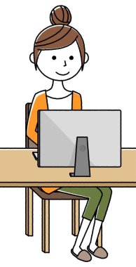 Genç kadın, anne, bilgisayar kullanan genç bir kadının görüntüsü..