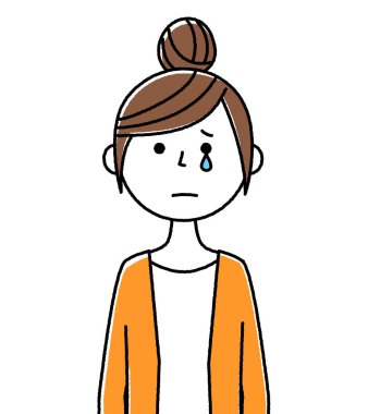 Genç bir kadın, anne, ağlayan genç bir kadının göz yaşları.