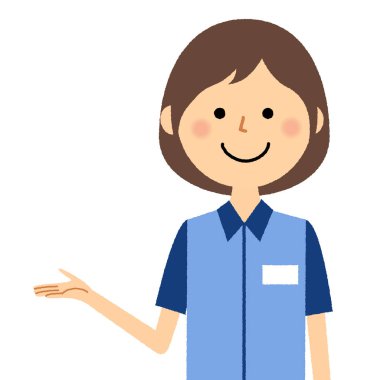 Kadın memur, açıklama/illüstrasyon açıklamak için kadın bir katip.