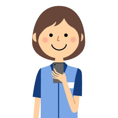 Kadın memur, akıllı telefon / akıllı telefon çalışır bir kadın katip bir örnektir.