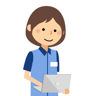 Kadın memur, dizüstü bilgisayar / dizüstü bilgisayara sahip bir bayan memur bir örnektir.