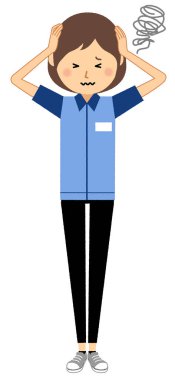 Bir kafa tutmak için kadın katip / bir kafa tutan bir bayan memur bir örnektir.