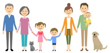 -Tamam, Aile/el ele tutuşarak aile gösterimi.