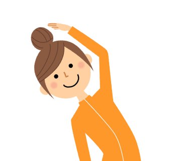 Genç kadın, esneme ve esneme hareketleri yapan genç bir kadın..