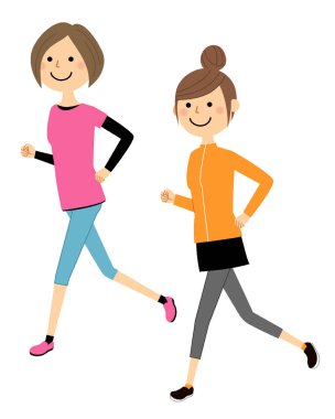 Genç kadın, Jogging / genç kadın çalışan bir örnektir.