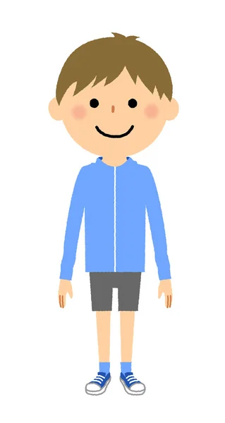 Young Boy Sportswear Illustration Young Boy Wearing Sportswear — Stock Vector