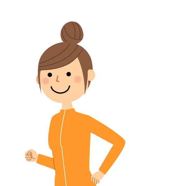 Young Women Jogging Illustration Running Young Woman — Stock vektor