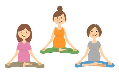 Hamile, Yoga / Bu yoga yapan hamile bir kadının bir örnektir.