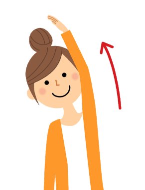 Genç bayan, Stretch / Bu esneme hareketleri yapan genç bir kadının resmi..
