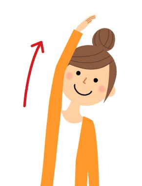 Genç bayan, Stretch / Bu esneme hareketleri yapan genç bir kadının resmi..