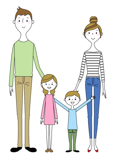 Bonne Famille Est Une Illustration Une Bonne Famille — Image vectorielle