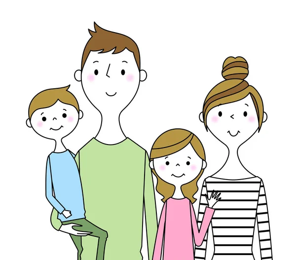 Bonne Famille Est Une Illustration Une Bonne Famille — Image vectorielle