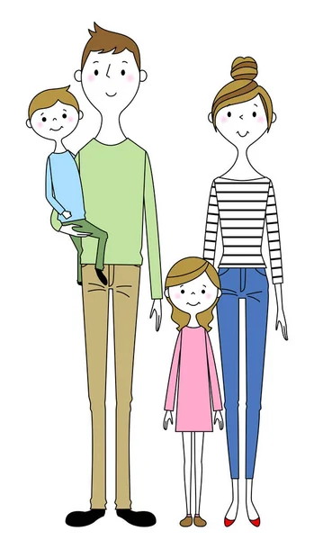 Buena Familia Una Ilustración Una Buena Familia — Vector de stock