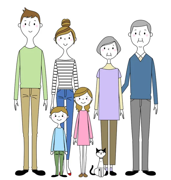 Good family/It is an illustration of a good family.