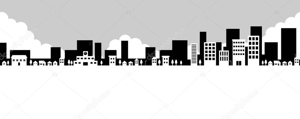 City landscape/Background material of the city landscape.