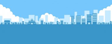 Şehir peyzaj/arka plan malzeme kent peyzaj.