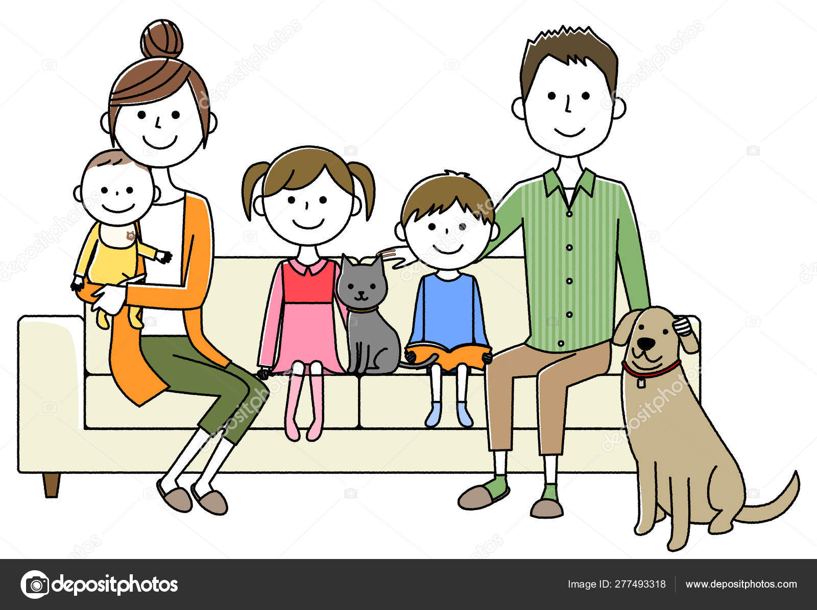 Family Relax Sofa Family Illustration Relax Sofa Stock Vector Image by ©studiolaut 277493318