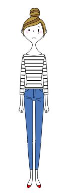 Genç bir kadın, anne, ağlayan genç bir kadının göz yaşları.