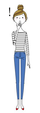 Genç bir kadın, anne, şaşırmak için. - Şaşırmış genç bir kadının resmi..