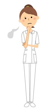 Hemşire, Sigh / Bu bir iç çekiş alır bir hemşire bir örnektir.