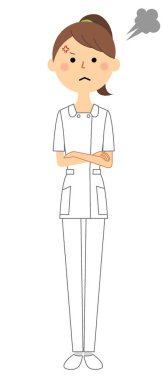 Hemşire,Öfke /Bu kızgın bir hemşire bir örnektir.