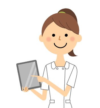 Hemşire,Tablet/Bu tablet ile bir hemşire bir örnektir.