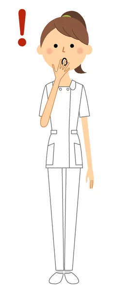 Медсестра Щоб Бути Здивованою Ілюстрація Здивованої Медсестри — стоковий вектор