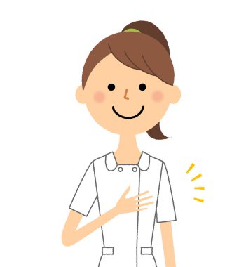 Hemşire, lütfen benim için seçin / Güvenebileceğiniz bir hemşire bir illüstrasyon.