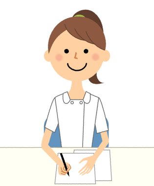 Hemşire, Mülakat / Bir hemşire görüşme İllüstrasyon.