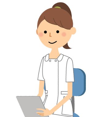 Hemşire, Mülakat / Bir hemşire görüşme İllüstrasyon.