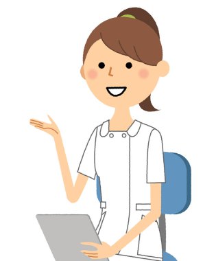 Hemşire, Mülakat / Bir hemşire görüşme İllüstrasyon.