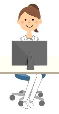 Hemşire, Pc / Bu bir Pc işleten bir hemşire bir örnektir.