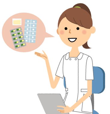 Hemşire, Mülakat / Bir hemşire görüşme İllüstrasyon.