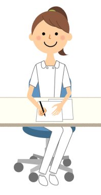 Hemşire, Mülakat / Bir hemşire görüşme İllüstrasyon.