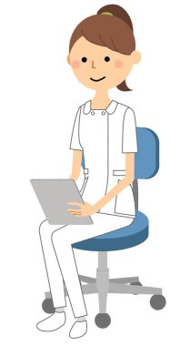 Hemşire, Mülakat / Bir hemşire görüşme İllüstrasyon.