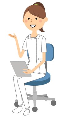 Hemşire, Mülakat / Bir hemşire görüşme İllüstrasyon.