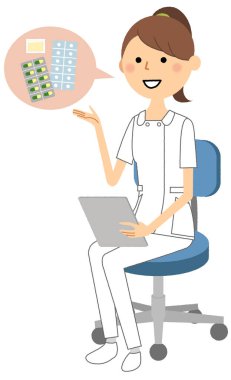 Hemşire, Mülakat / Bir hemşire görüşme İllüstrasyon.