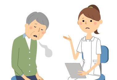 Hemşireler, Bir hemşirenin Konsültasyon/İllüstrasyon'u bir hastaya açıklarken.