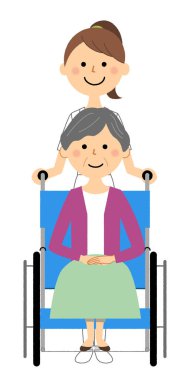 Hemşireler ve tekerlekli sandalye hastaları/Hemşire ve tekerlekli sandalye hastalarının çizimleri.